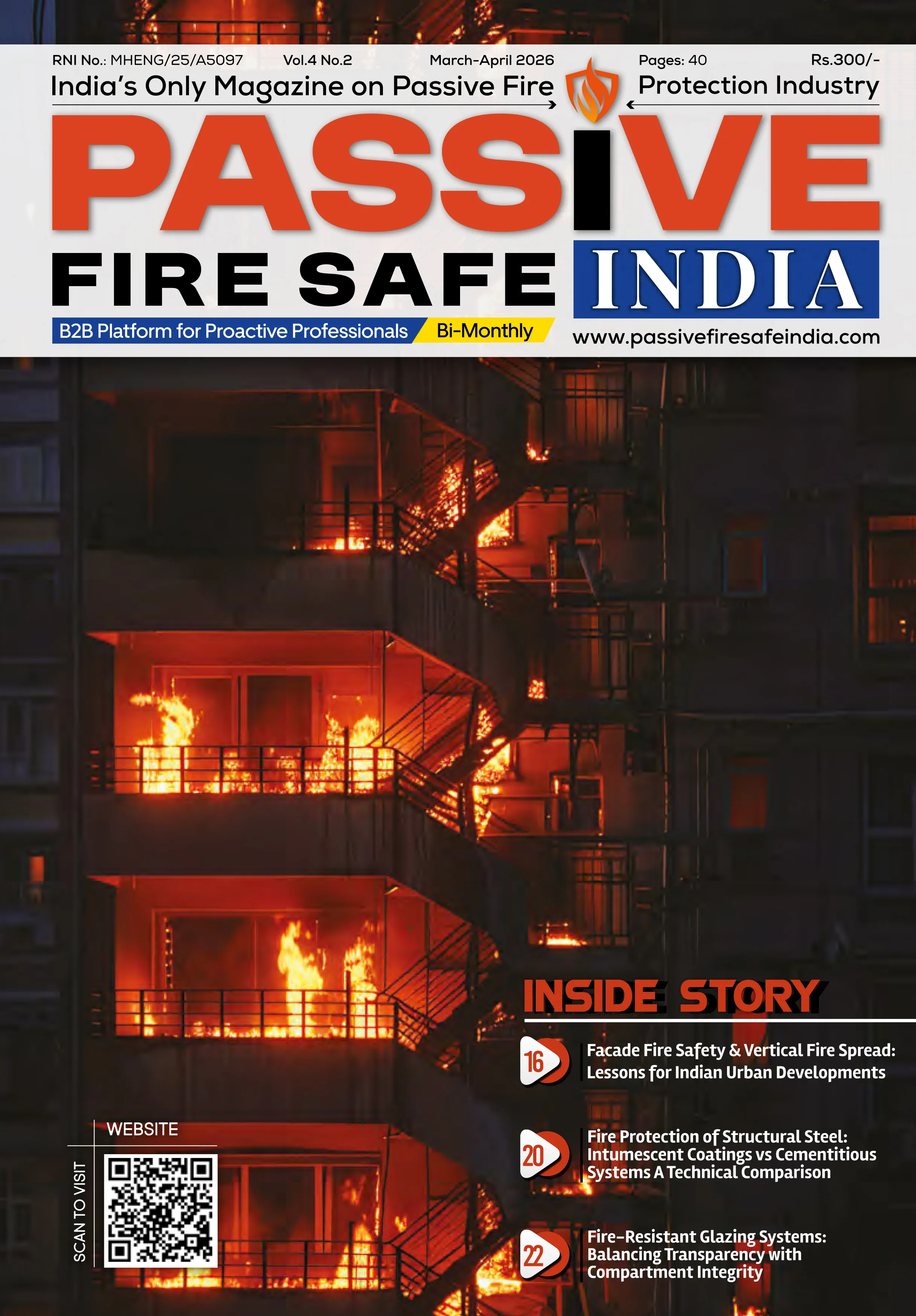 Passive Fire Safe India Magazine March April 2026 Front Cover